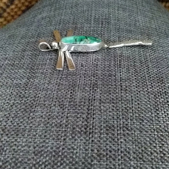 Fabulous Native American Navajo Dragonfly Pendant - Picture 3 of 7